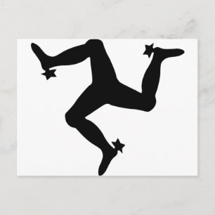 Manx Triskelion Postkarte