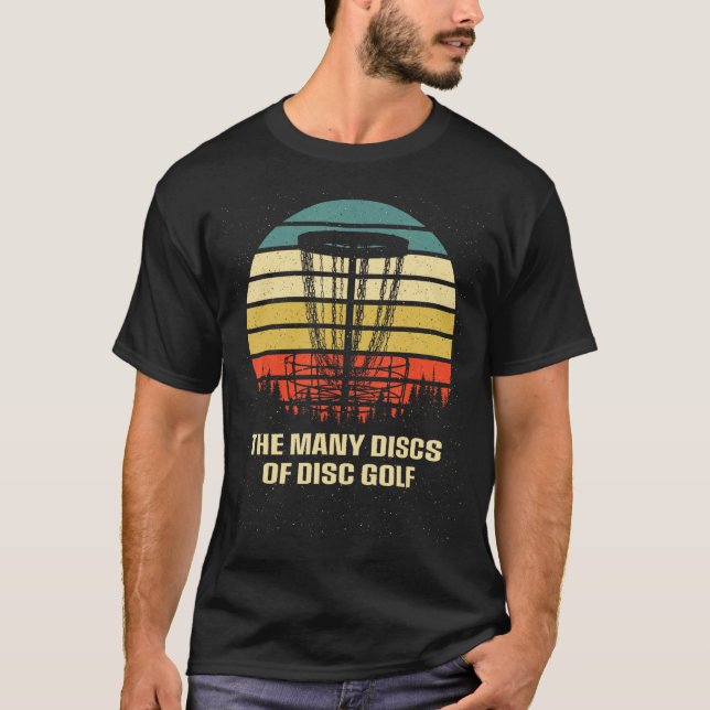Many Discs of Disc Golf Hobby Golfer Activities T-Shirt (Vorderseite)