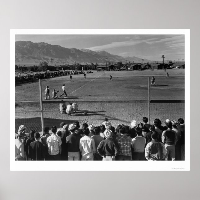 Manzanar Ansel Adams Baseball 1943 Poster (Vorne)