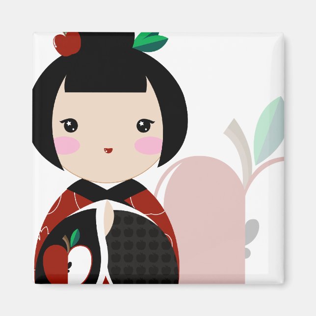 Manzanita Kokeshi Nah Up Magnet (Vorne)