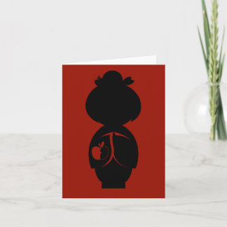 Manzanita Kokeshi Silhouette-Anmerkungs-Karte Karte