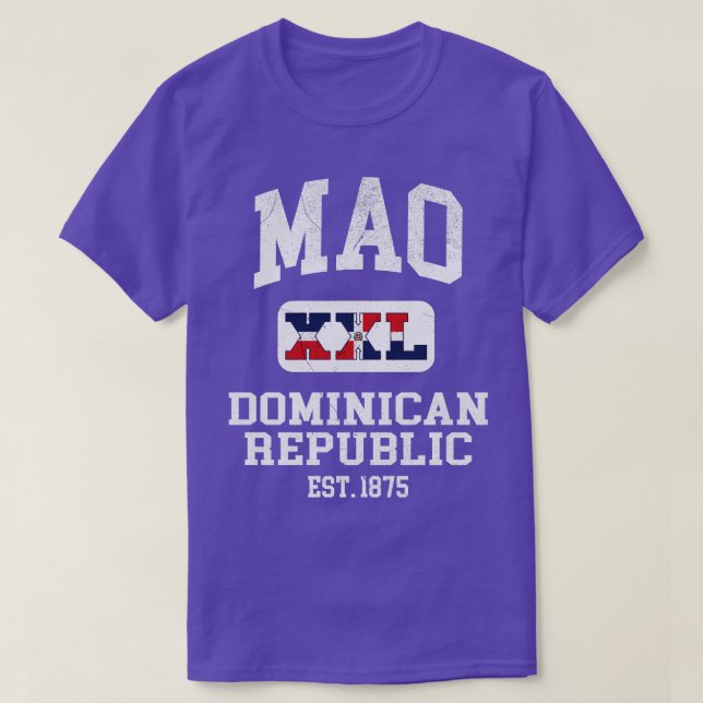 Mao Dominican Republic XXL Athletic Design 1 T-Shirt (Design vorne)