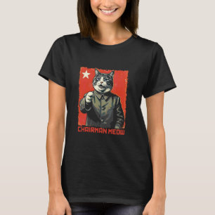 Mao Zedong Cat Kommunistische Propaganda Poster Fu T-Shirt