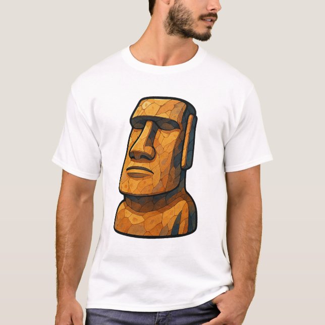 Maoi Stoic Statue T-Shirt (Vorderseite)