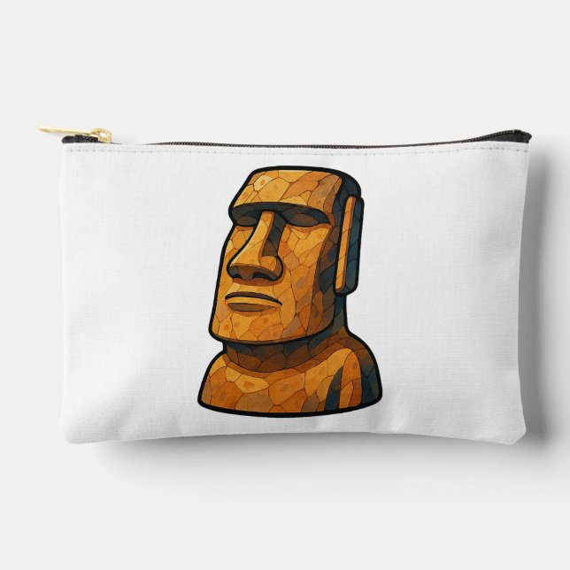 Maoi Stoic Statue Zubehörtasche (Vorderseite)