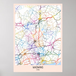 Maoming China City Map Poster