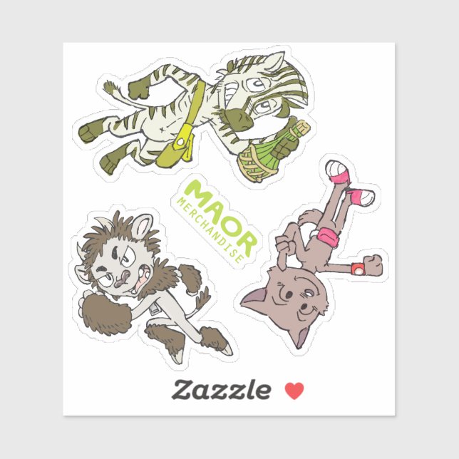 MAOR 4x4" Chibi Cast Sticker #4 (Blatt)