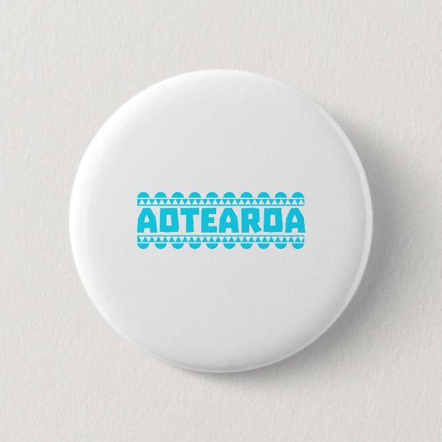 Maori- Aotearoa Neuseeland - Geschenk-Idee Button (Vorderseite)