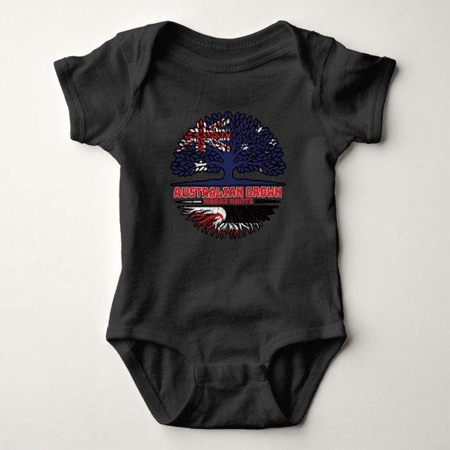 Maori Australian Australia Tree Roots Flag Baby Strampler (Vorderseite)