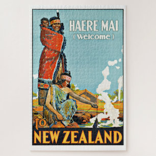 Maori Einheimische Neuseeland Reise Vintage Puzzle