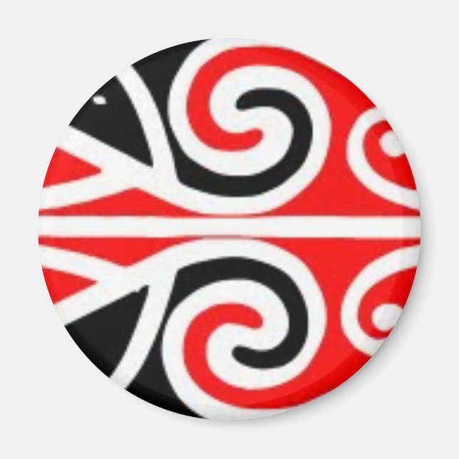 Maori entwirft Stammeskunst für Sie Magnet (Vorne)