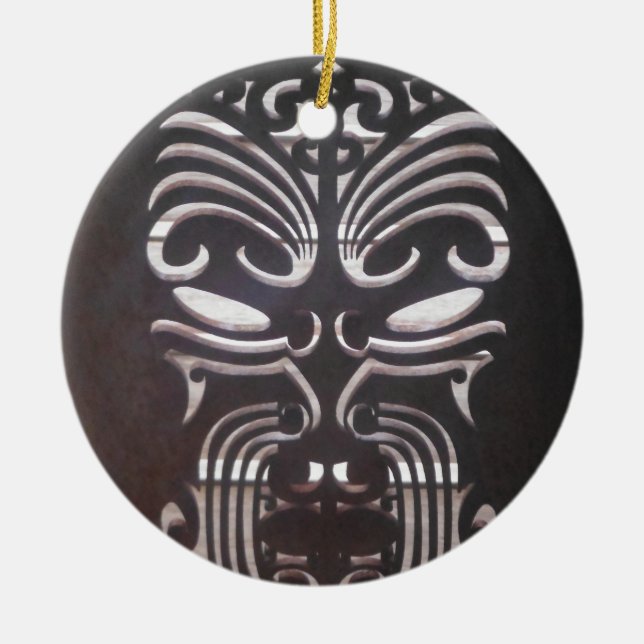 Maori- Entwürfe 3 Keramikornament (Vorne)