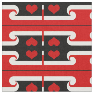Maori Flag Fabric & Heart Modesport NZ/Rugby Stoff