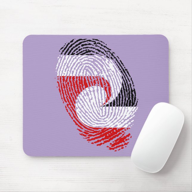 Maori flag fingerprints mousepad (Mit Mouse)