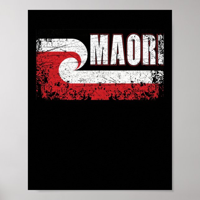 Maori Flag Neuseeland Flag Poster (Vorne)