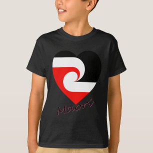 Maori- Flaggen-Herz T-Shirt