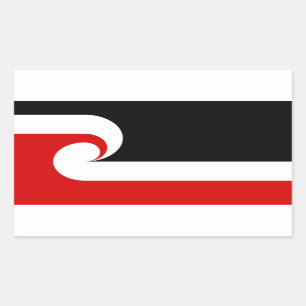 Māori FlagStickers Rechteckiger Aufkleber