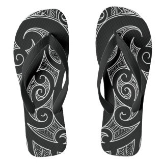 Maori ganz schwarz flip flops