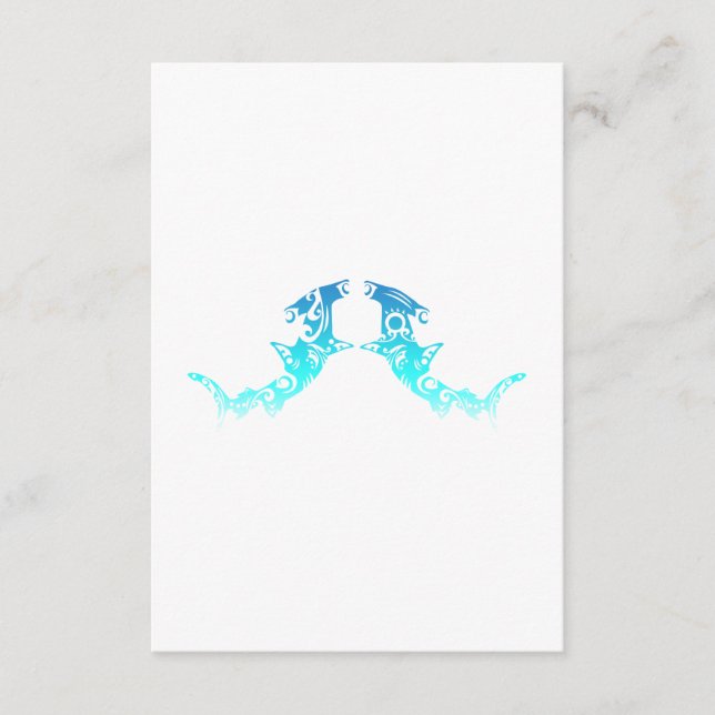 Maori- Hammerhai-Haifisch-Paare Stammes- - Begleitkarte (Vorderseite)