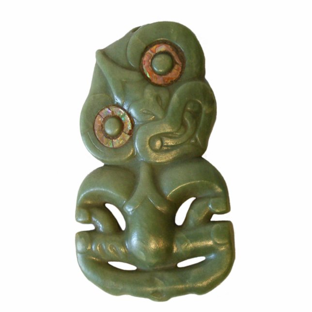 Maori- Hei-Tiki Fotoskulptur Ornament (Vorne)