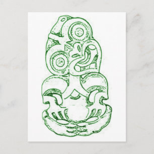 Maori Hei-Tiki Sketch Postcard Postkarte