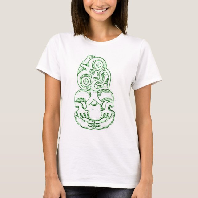 Maori- Hei-Tiki Skizze-T - Shirt (Vorderseite)