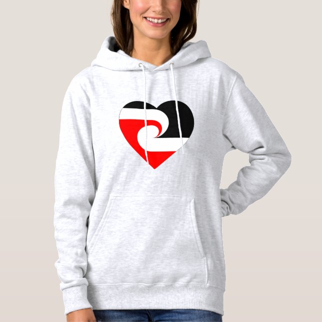 Maori Herz Hoodie (Vorderseite)