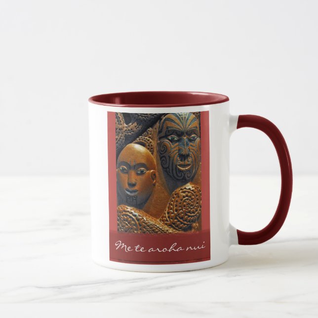 Maori- "ich Te Aroha Nui" Tasse (Rechts)