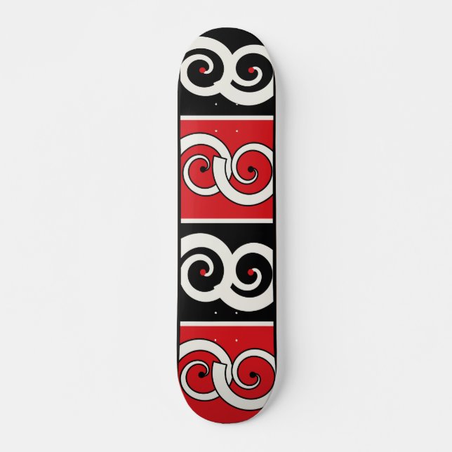 Maori-Inspirierte Spirale Skateboard (Vorne)