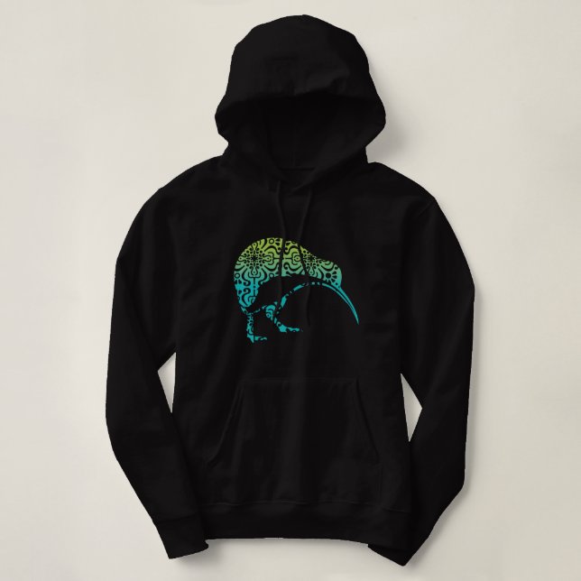 Maori Kiwi Tribal Aboriginal New Zealand Bird Art  Hoodie (Design vorne)