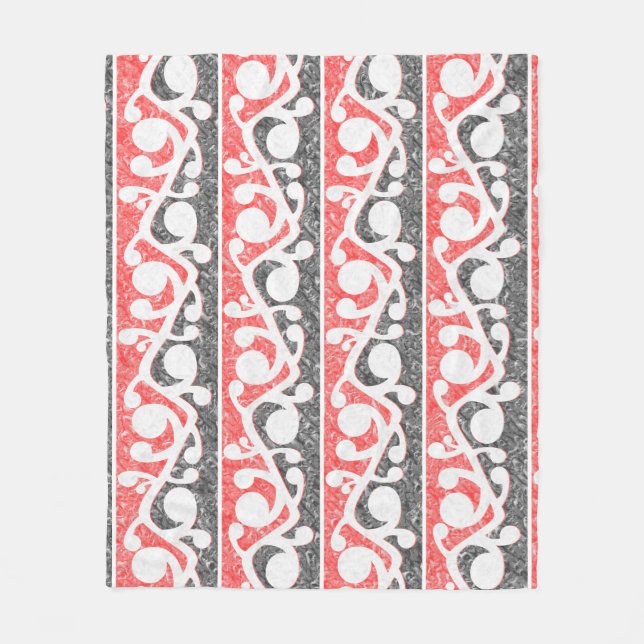 Maori Kowhaiwhai Marbled Pattern Fleecedecke (Vorderseite)