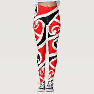 Maori- Kowhaiwhai Muster 2 Leggings