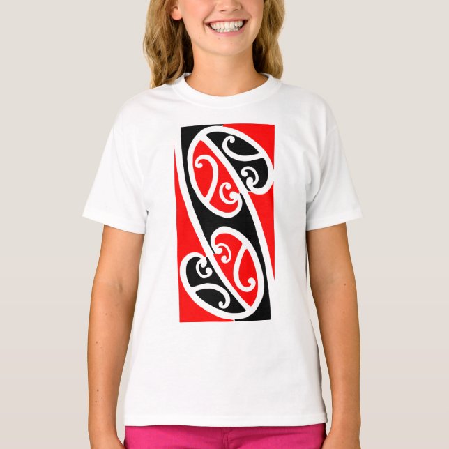 Maori- Kowhaiwhai Muster 2 T-Shirt (Vorderseite)