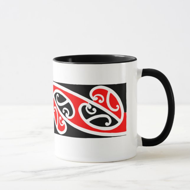 Maori- Kowhaiwhai Muster 2 - Tasse (Rechts)