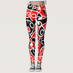 Maori Kowhaiwhai-Muster Leggings