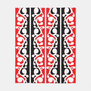 Maori Kowhaiwhai Traditionelles Muster Fleecedecke