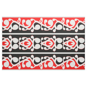 Maori Kowhaiwhai Traditionelles Muster Stoff
