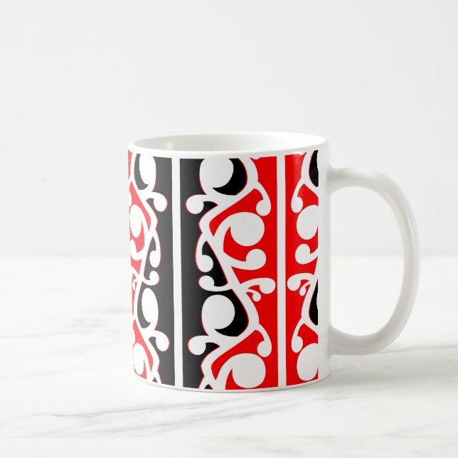 Maori Kowhaiwhai Traditionelles Muster Tasse (Rechts)
