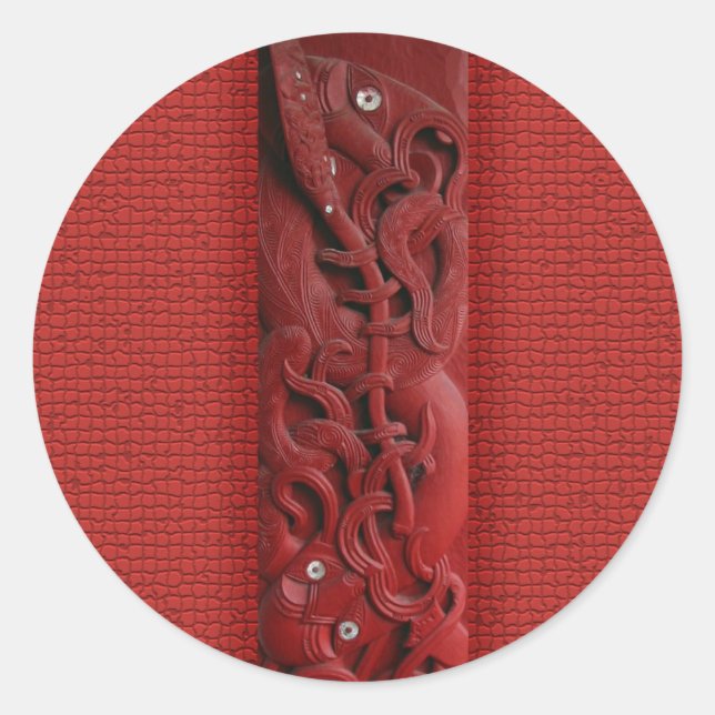 Maori Kupe Carving Sticker (Vorderseite)
