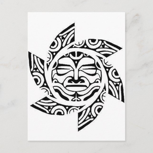 Maori Mask Postkarte (Vorderseite)
