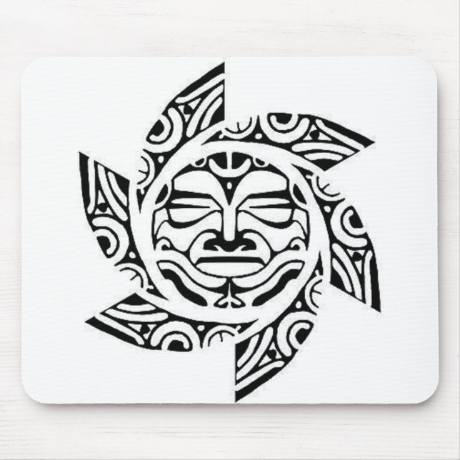 Maori- Maske Mousepad (Vorne)