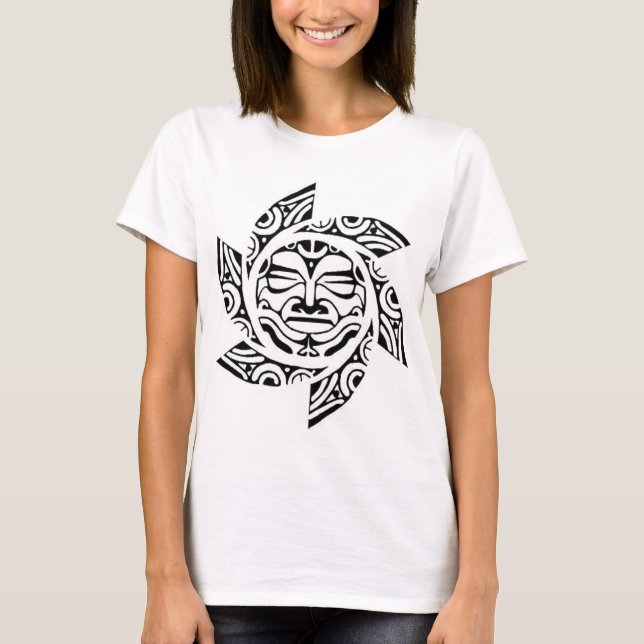 Maori- Maske T-Shirt (Vorderseite)