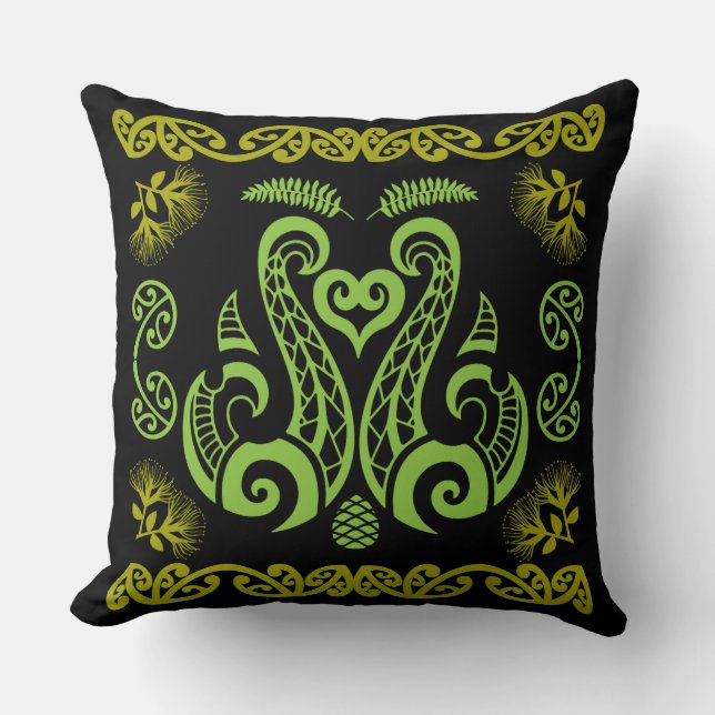 Māori New Zealand Art Kissen (Vorderseite)