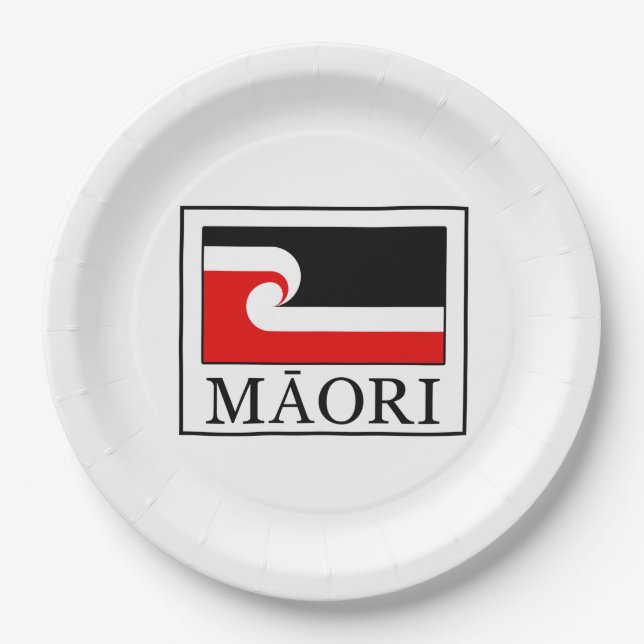 Maori Pappteller (Vorderseite)