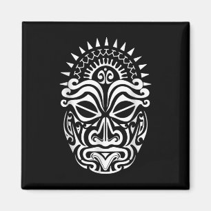 Maori Polynesian Tattoo Haka Dance Face Maskenleit Magnet