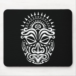 Maori Polynesian Tattoo Haka Dance Face Maskenleit Mousepad
