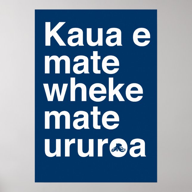 Maori Proverb Poster (Vorne)