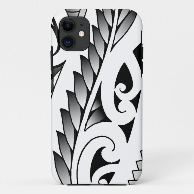 Maori- silverfern Tätowierungsmuster mit Case-Mate iPhone Hülle (Rückseite)