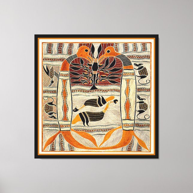 Maori Stamm Animal Spirits Leinwanddruck (Vorderseite)