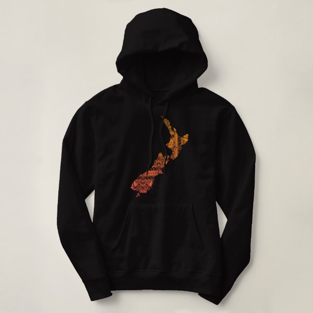 Maori Stamm Polynesien Neuseeland Kultur Tattoo Hoodie (Design vorne)